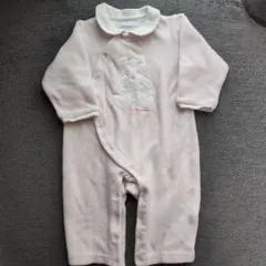 bebe ruduction 80cm タオル地ロンパース 薄ピンク