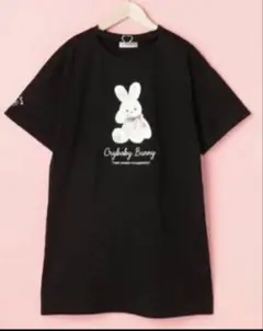 メゾピアノ　うさぎ　黒ワンピース　150のサムネイル