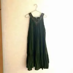グリーン ロングワンピース