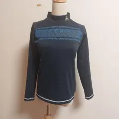 ネイビー ハイネックシャツ Mサイズ