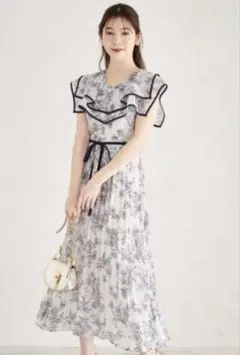 tocco closet ワンピース　半袖　ノースリーブ　ホワイト　白