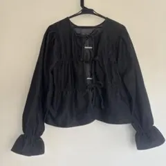 91. エヘカソポ デニムジャケット デニムシャツ ノーカラーシャツ ブラウス