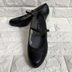 Chacott チャコット ダンスシューズ フラメンコ 22.5 黒 ヒールのサムネイル