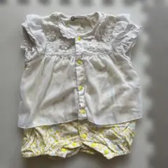 CROISSANCE BEBE 花柄ロンパース 70