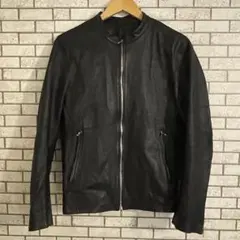 ジャーナルスタンダード レザーライダースジャケット M ブラック シングル 羊革