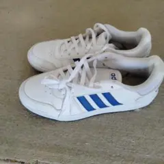 adidas スニーカー ホワイト/ブルー 9.5 US
