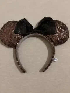 ディズニー カチューシャ スパンコール ブラウン