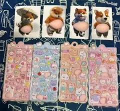 「訳あり品」8点セットおなかぷにぷにシール 3Dシールステッカー　デコシール帳用