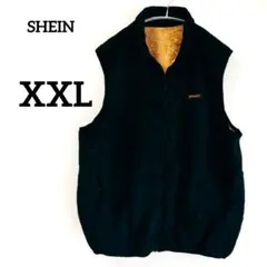 SHEIN XXL ブラック/ベージュ ベスト 裏ボア