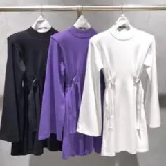 PAMEO POSE パメオポーズ フレアスリーブ　ELF KNIT DRESS