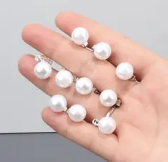 パール 小さめ 可愛い ミニ ヘアクリップ 10個セット