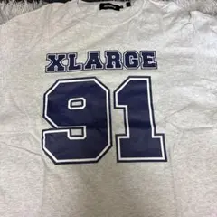 XLARGE 91 ロゴ Tシャツ グレーのサムネイル