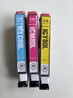 エプソン互換インクカートリッジ　3本セット（ライトシアン・マゼンタ・イエロー）のサムネイル