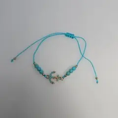 ターコイズ調 アンカーのチャームブレスレット☆可愛い☆