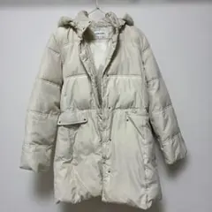 LEMIORE フード付き　中綿ジャケット　Mサイズ クリーム色