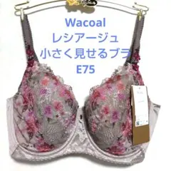 E75ワコール❤️ウイング　レシアージュ 小さく見せるブラ　　素敵なブラジャー