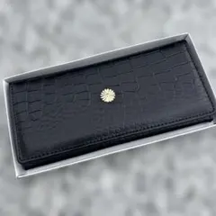 国会議事堂土産　菊紋付長財布　クロコダイル風　黒　新品未使用のサムネイル
