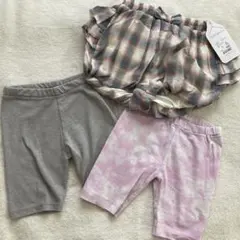 3点セット　90 95 レギンス ハーフパンツ 新品　女の子