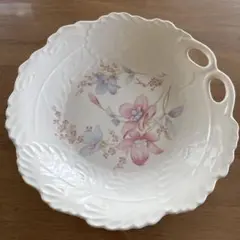花柄持ち手付き皿