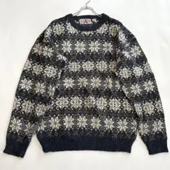 ヴィンテージ 2XLサイズ GRADE A JEANSニット ノルディック柄
