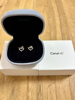 Canal 4C ハート型イヤリング 専用ケース付き