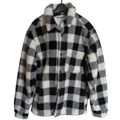 【美品】ZARA ザラ チェックボアジャケット 人気デザイン