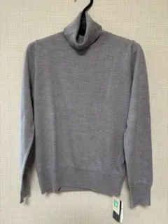 未使用タグ付　グレー タートルネックセーター