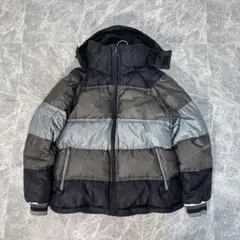 NIKE ナイキ ダウンジャケット ドローコード 刺繍ロゴ y2k フード脱着可