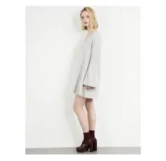 【最終値下げ】snidel グレー Vネック ニット ワンピース