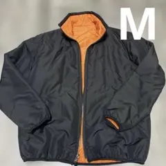 ダウンジャケット　リバーシブルジャケット　Mサイズ　ブラック／オレンジ