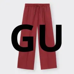 GU 未使用　プルオンパンツ　M 赤　RED