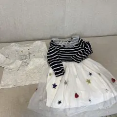 プチバトー　ワンピース＆ロンT セット　104cm