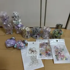 くまボトル、肉球ボトル、ハートボトル ビーズ・パーツセット ハンドメイド用