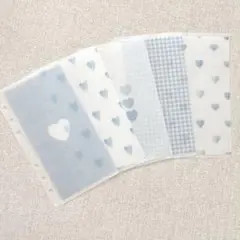 バインダー貯金　リフィル　ブルー　ハート　saving