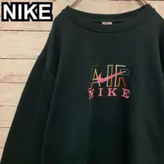 438【入手困難】ナイキ♤刺繍ビッグロゴ　90s 銀タグ　スウェット　即完売品