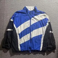 90s active ナイロンジャケット XL 青 黒 切替 ヴィンテージ