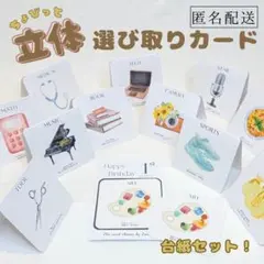 【立体】選び取りカード｜名前・年月日の印字無料｜1歳 誕生日 記念日 写真撮影