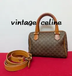 美品 極希少！Celine セリーヌ マカダム柄ミニボストンバッグ 2way廃盤のサムネイル