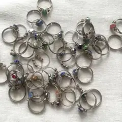 昭和レトロアクセサリー❣️大量まとめてセットで♪カラフルストーン付きリング