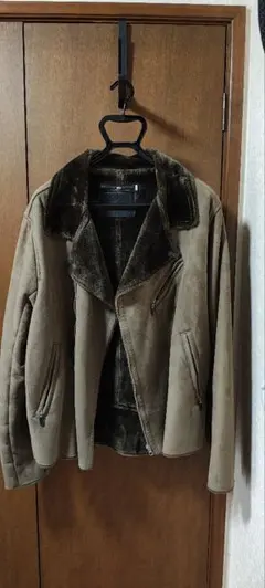 リバーシブル ムートンボアジャケット イタリア製 ヴィンテージ ブラウン タヤ リバーシブル ムートンボアジャケット イタリア製 ヴィンテージ