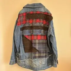 as know asde base パッチワーク デニム ジャケット Gジャン
