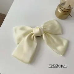 ☆ビッグリボン バレッタ ヘアアクセサリー　韓国　コスプレ　ハロウィン　白色24
