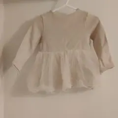 【韓国こども服】チュールワンピース アイボリー