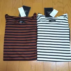 miyo 袖タックボーダープルオーバー M　2点セット