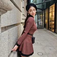 【最終値下げ】Randy ランディ バイカラーニット セットアップ