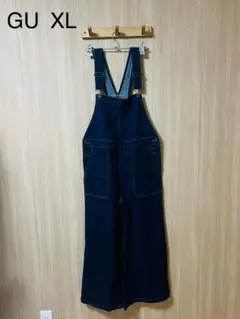 GU デニムオーバーオール サロペット XL ワイドパンツ インディゴ