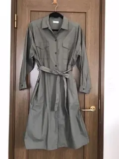 ロングシャツワンピース　earthmusic & ecology