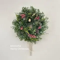 クリスマスリース ピンク