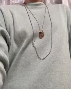 ネックレス2点と木製バングルセット