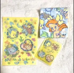 リトルマーメイド ベビーアリエル クリアファイル ハンドタオル イエロー 未使用